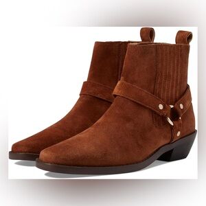Madewell The Santiago Western Ankle Boot in Suede